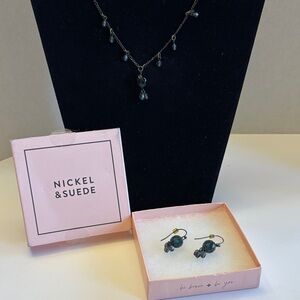 Nickel & Suede Jewelry Set